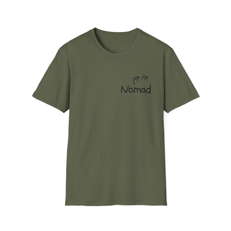 Nomad footprint logo T-Shirt | Travel minimalist tee image 5
