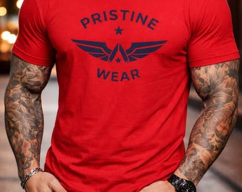 Pristine Wear Winged Emblem T-Shirt | Retro Aviation Logo Tee