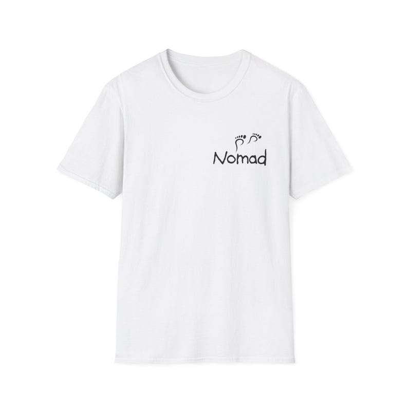 Nomad footprint logo T-Shirt | Travel minimalist tee image 2