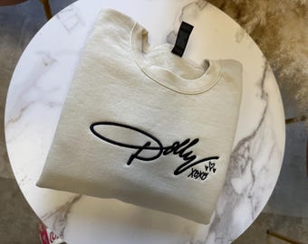 Embroidered Dolly Parton Sweatshirt, Retro Country Music Legend Tee