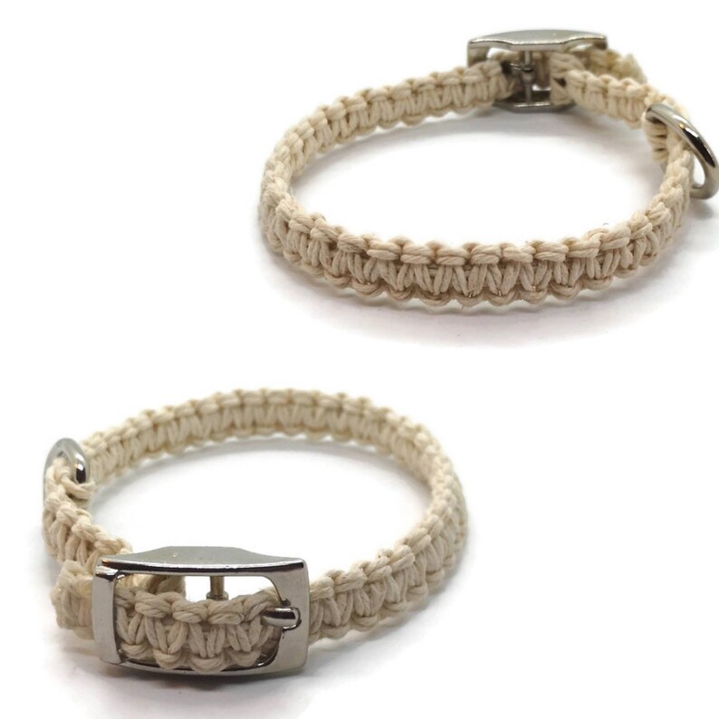 Macrame Hemp Dog Collar 1/2inch wide different color Etsy