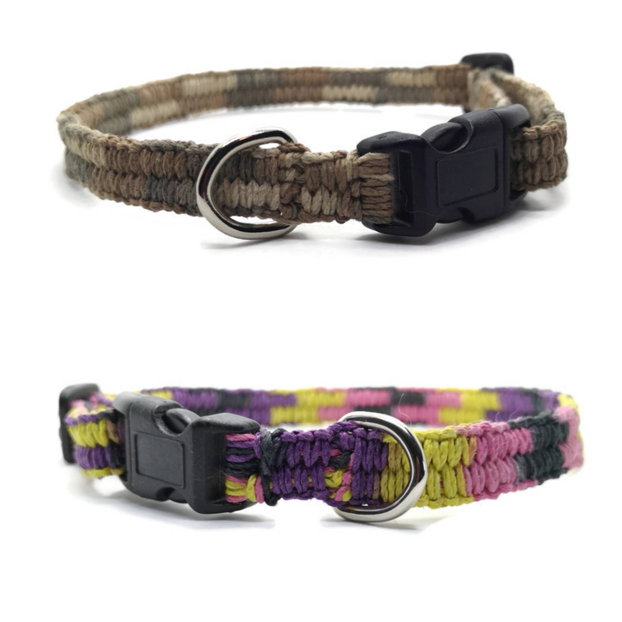 Macrame Hemp Dog Collar 1/2inch wide different color Etsy