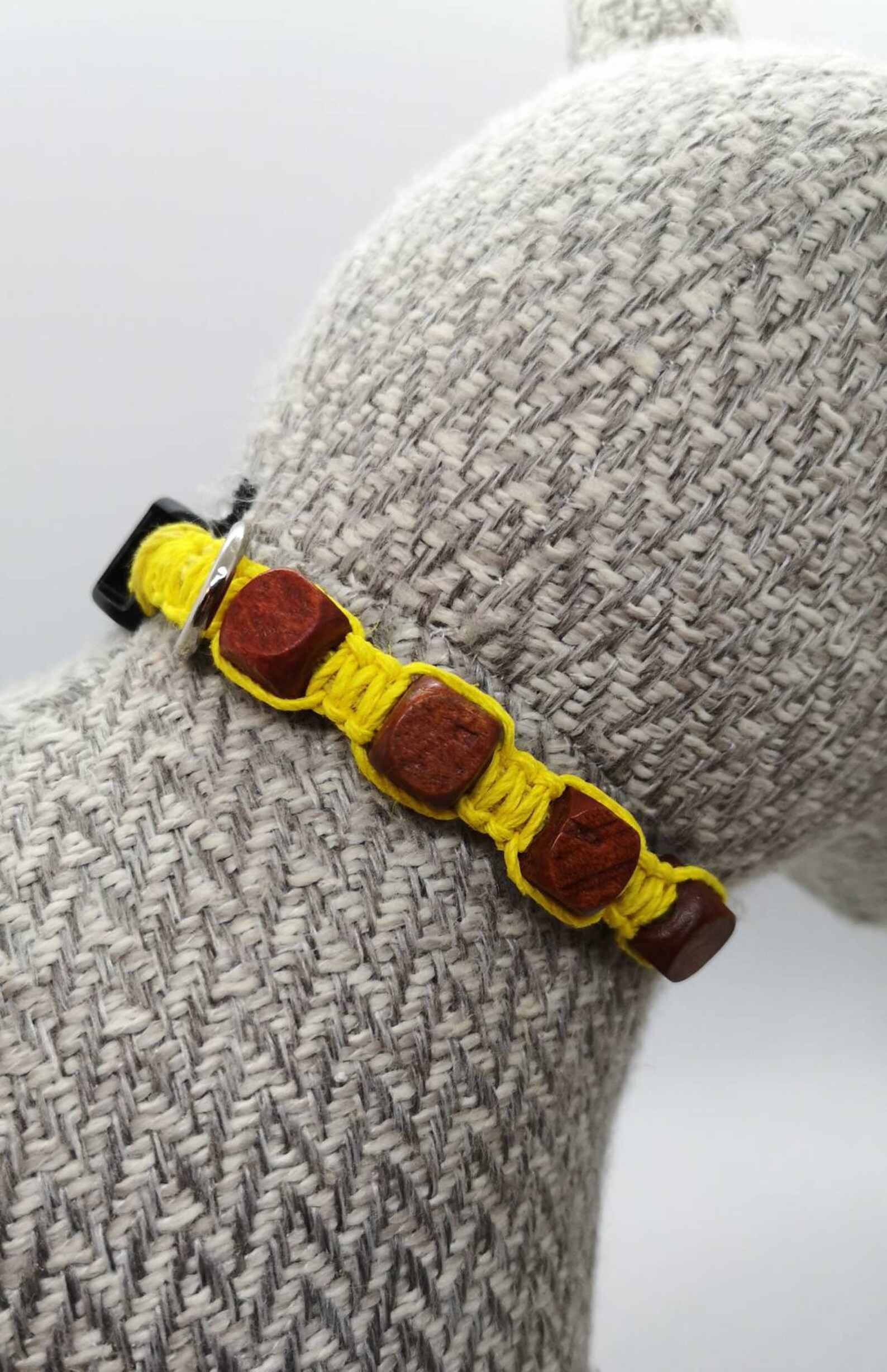 Wooden Beaded Dog Collar / Wooden Bead Cat Collar / Macrame Etsy