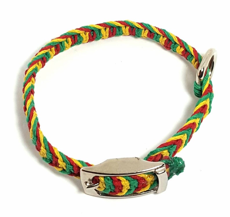 Rasta Dog Collar 420 Hippie Collar Metal Buckle Dog Collar | Etsy