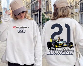 Nikita Johnson Indycar NXT Shirt, Nikita Johnson #21 Indycar Fan Shirt, Nikita Johnson Sweater Retro Graphic Tee, Indycar Apparel Gift