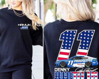 Denny Hamlin Retro Racing Tee, Denny Hamlin #11 Vintage NASCAR Carson Hocevar Shirt, Race Car Fan Gift