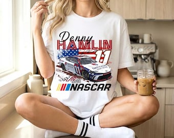 Denny Hamlin Retro Racing Tee, Denny Hamlin #11 Vintage NASCAR Carson Hocevar Shirt, Race Car Fan Gift