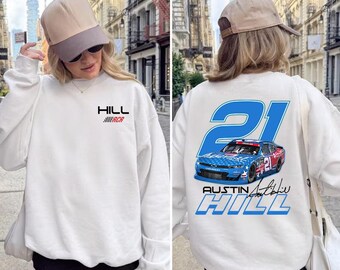 Austin Hill NASCAR Retro Racing Tee, Austin Hill 21 Vintage NASCAR O'Reilly Austin Hill Uniex Shirt, Race Car Fan Gift