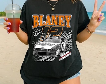 Ryan Blaney Vintage NASCAR Shirt, Ryan Blaney #12 Racing Fan Shirt, Blaney Sweater Retro Graphic Tee, Stylish Motorsport Apparel Gift