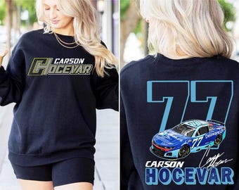 Carson Hocevar Vintage NASCAR Shirt, Carson Hocevar 77 Racing Fan Shirt, Hocevar Sweater Retro Graphic Tee, Stylish Motorsport Apparel Gift