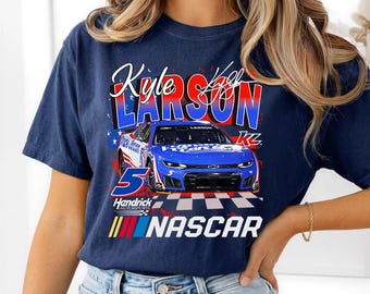 Kyle Larson Vintage NASCAR Shirt, Kyle Larson #5 Racing Fan Shirt, Larson Nascar Sweater Retro Graphic Tee, Stylish Motorsport Apparel Gift
