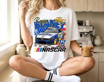 Ryan Blaney Vintage NASCAR Shirt, Ryan Blaney #12 Racing Fan Shirt, Blaney Sweater Retro Graphic Tee, Stylish Motorsport Apparel Gift