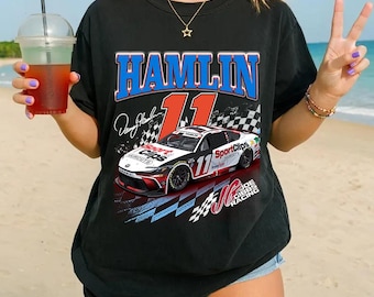Denny Hamlin Retro Racing Tee, Denny Hamlin #11 Vintage NASCAR Carson Hocevar Shirt, Race Car Fan Gift