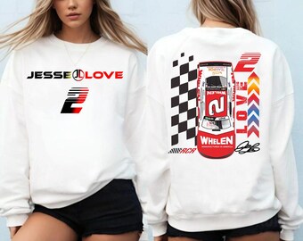 Jesse Love NASCAR O'Reilly Retro Racing Shirt, Vintage NASCAR O'Reilly Jesse Love Sweat Shirt, Race Car Fan Gift