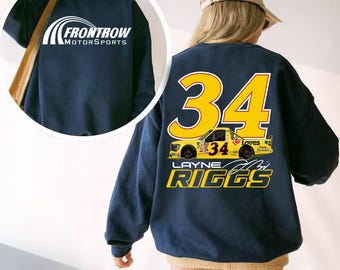 Layne Riggs NASCAR Truck Shirt, Layne Riggs #34 Racing Fan Shirt, Layne Riggs Nascar Truck Sweater Retro Graphic Tee, Craftsman Shirt