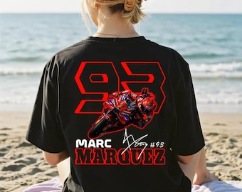 Marc Marquez MotoGP Shirt Vintage Racing Graphic Tee Motorcycle,  Marc Márquez 93 Racing Fan Gift Unisex T-Shirt Race Day Apparel