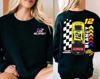 Ryan Blaney Vintage NASCAR Shirt, Ryan Blaney #12 Racing Fan Shirt, Blaney Sweater Retro Graphic Tee, Stylish Motorsport Apparel Gift