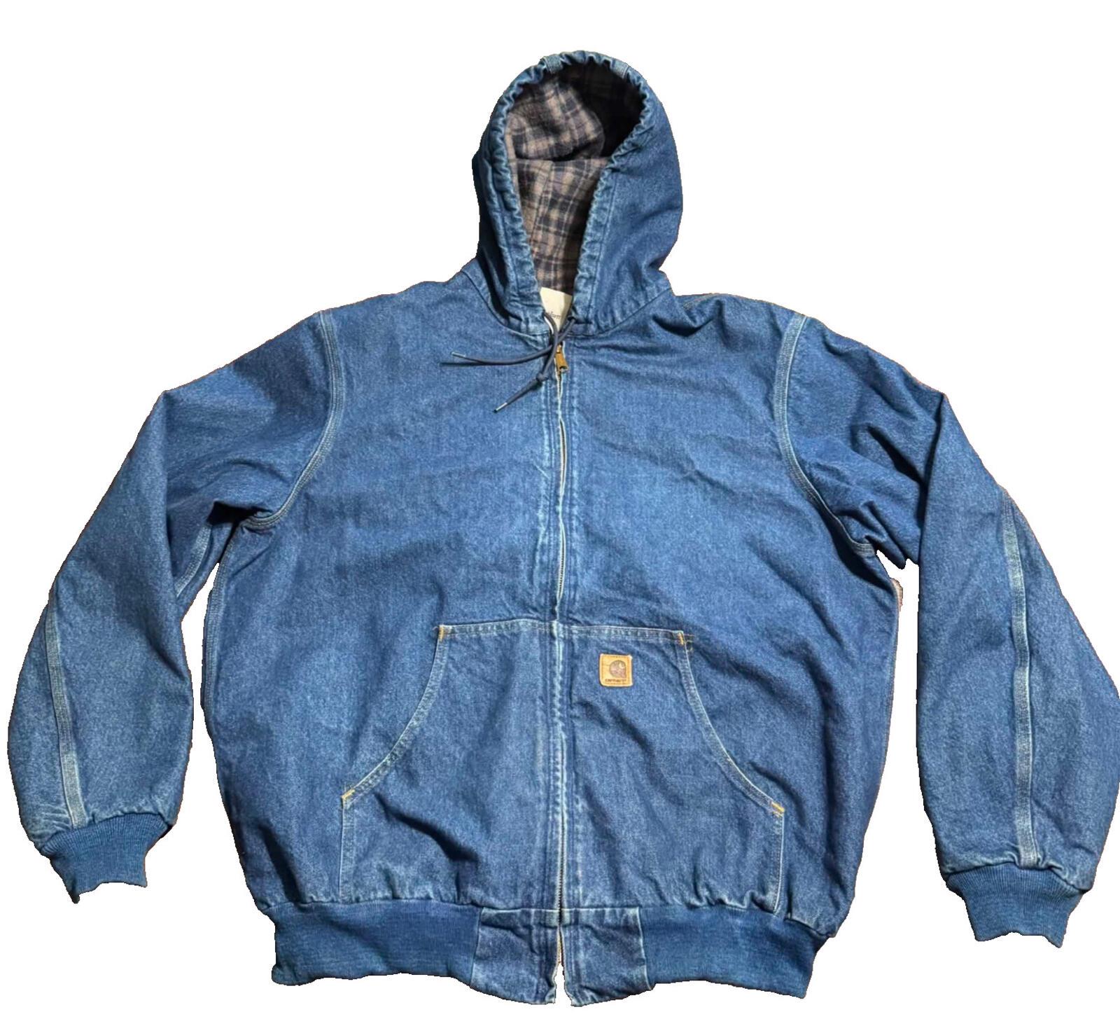 Denim Carhartt Hooded Jacket - Etsy