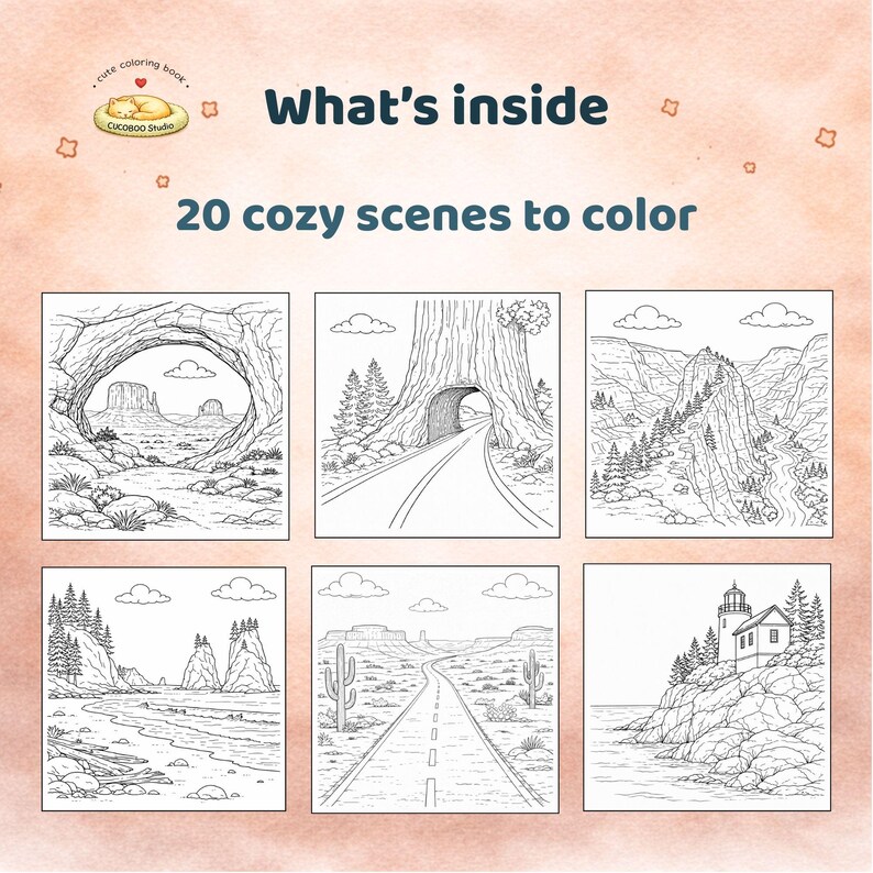 Coluring In Rainer's Cozy National Parks (part 2) - Printable Coloring Pages, America’s Most ...