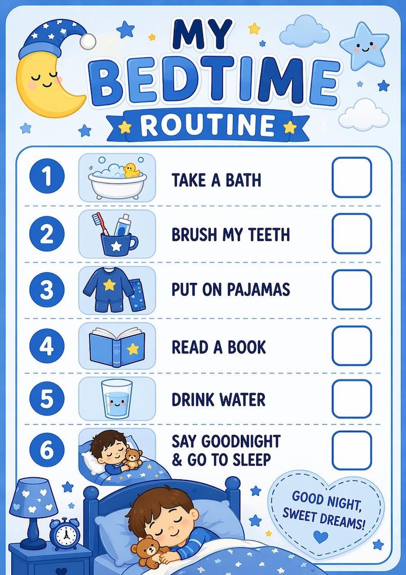 Kids Routine Chart Bundle | Morning, Bedtime, Chore, Emotion (digital ...