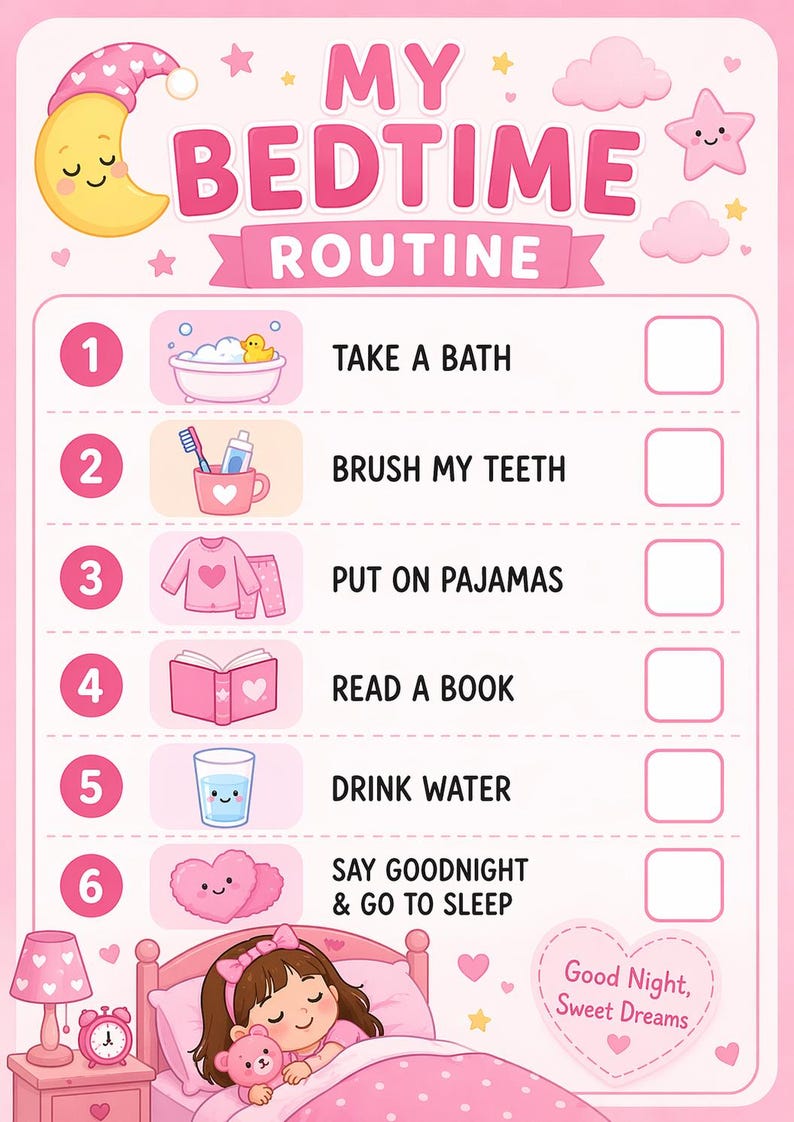 Kids Routine Chart Bundle | Morning, Bedtime, Chore, Emotion (digital ...