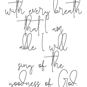 Goodness of God | Worship Art Print