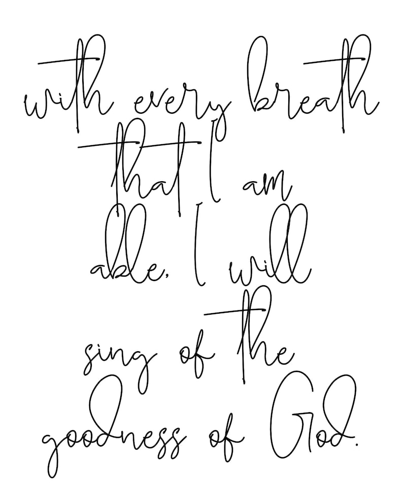 Goodness Of God Worship Art Print Etsy