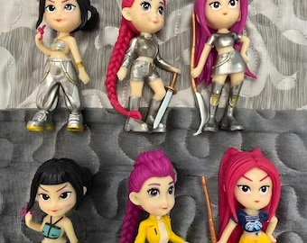 K-Pop Demon Hunters Figuren - HUNTRX Rumi Mira Zoey Mini-Puppen