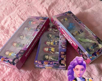 Kpop Demon Hunters Figure Set – Huntrix or Saja Boys Collectible Dolls, Kpop Inspired Figurines, Cute Idol Toy Gift