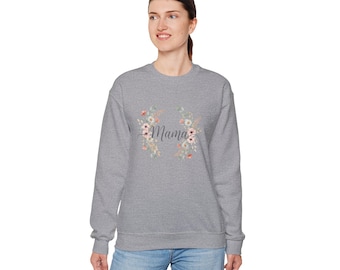 Mama Floral Wreath Sweatshirt | Mother's Day, Mom Crewneck