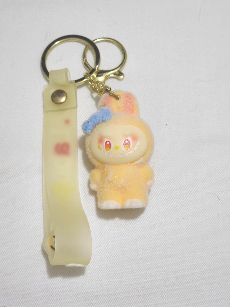Fuzzy Labubu Keychains Fuzzy/furry Labubu Key Chains - Etsy