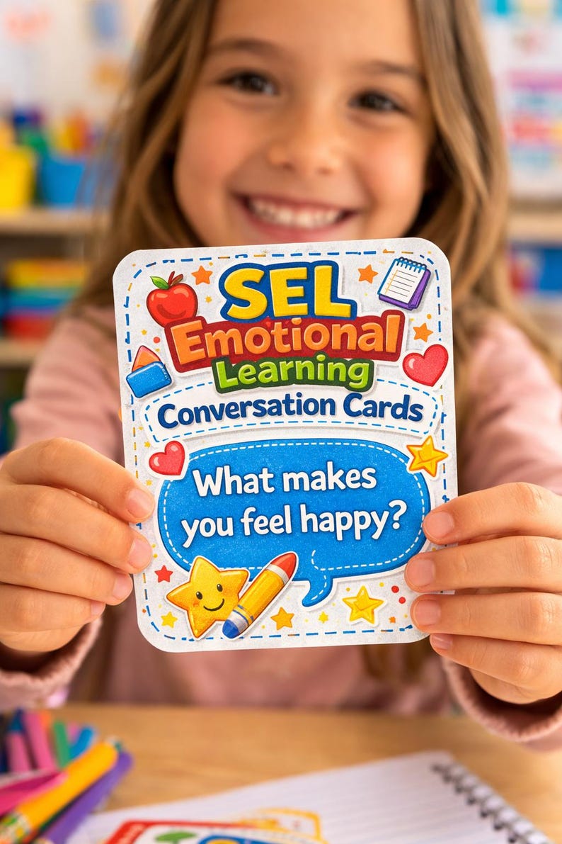 Social Emotional Learning Conversation Cards | SEL Printable Activity ...
