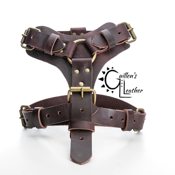 Leather Dog Harness Etsy