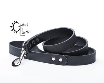 Leather leash 1 inch wide