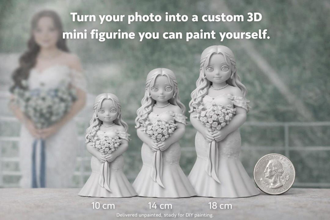 Making Photo Figures Custom 3D Photo Figurine: Paintable Miniatures for DIY Crafts, Gifts - Etsy