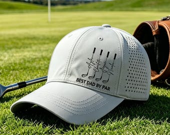 Casquette personnalisée meilleur papa papa, chapeau de golf brodé, nom personnalisé cadeau de golf fête des pères, cadeau amateur de golf pour lui, cadeau de golf d'anniversaire papa
