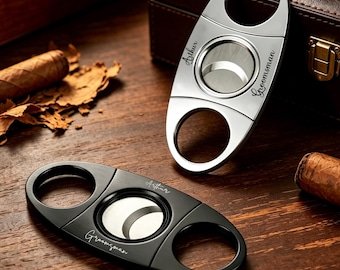 Coupe-cigares personnalisé,Coupe-cigares gravé personnalisé,Coupe-cigares pour homme,Cadeau de garçon d'honneur,Cadeau de mariage,Cadeau d'enterrement de vie de jeune garçon,Cadeaux coupe-cigare