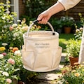 Personalized embroidered gardening bag, nameable gardening tool storage basket, a unique gift for women, a must-have for plant enthusiasts.