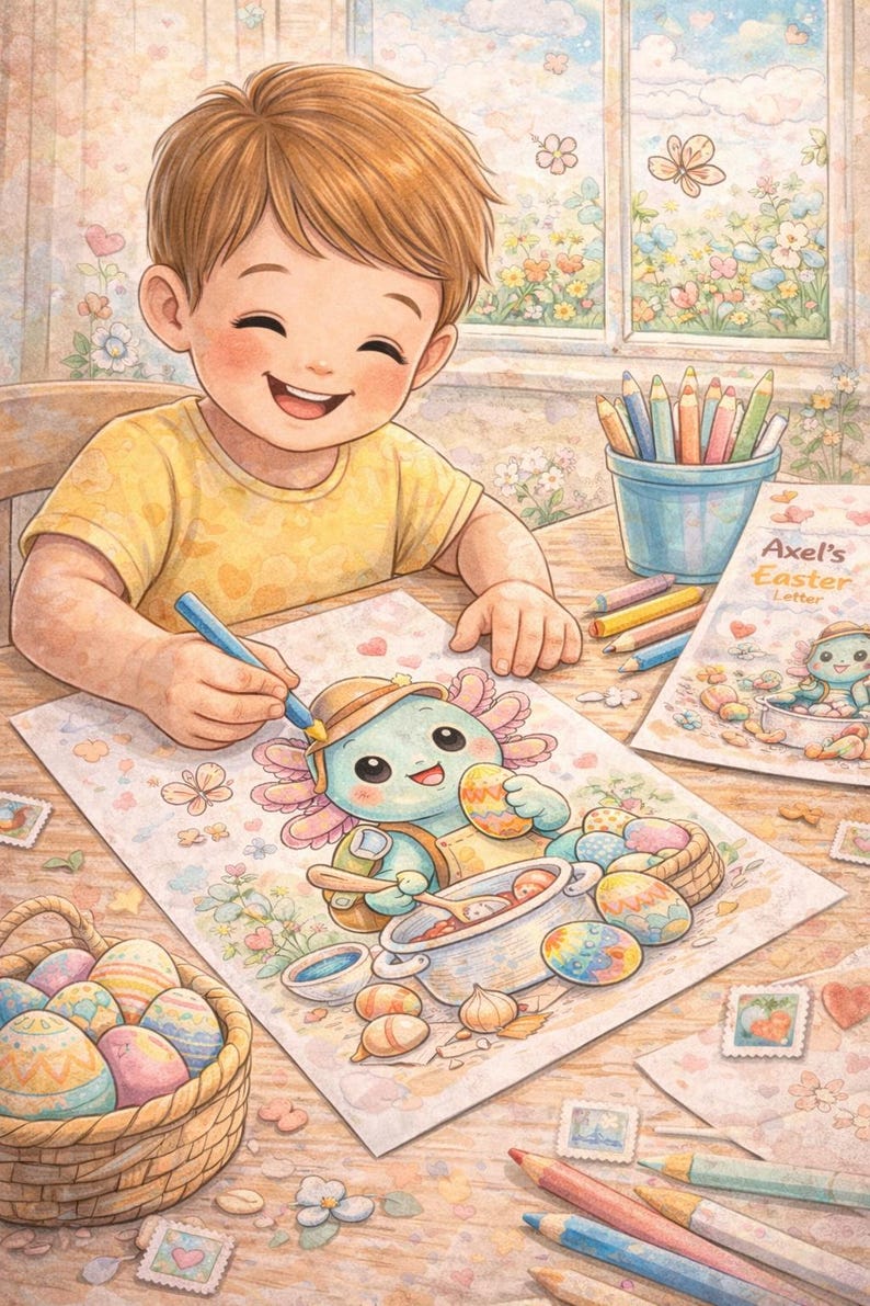 Easter Letter From Axel – Printable Story, Coloring Page (easter PDF ...