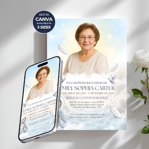 Funereal Memorial Invite Spanish Funeral Invitation Virgencita De Guadalupe Funeral Brochure Invitaciones Memorial Catholic Invite Spanish