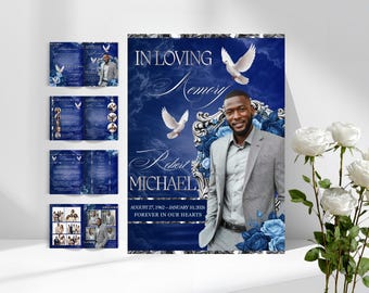 Digital Download Funeral Program Printable Obituary Template Editable Celebration Of Life Funeral Programs Memorial Service Program Funeral