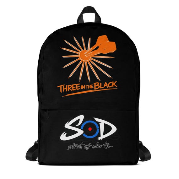 SOD three in the black orange backpack