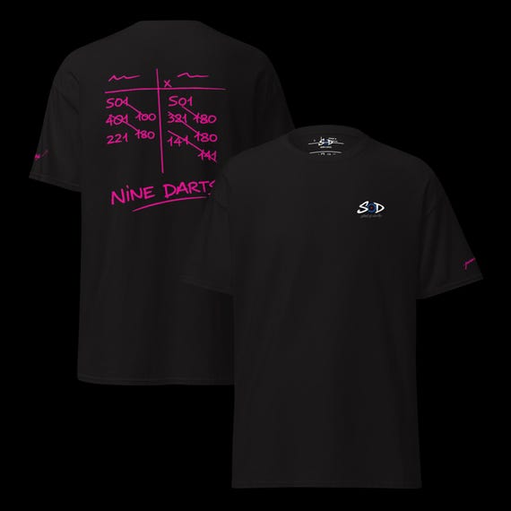 SOD nine darts classic unisex pink t-shirt