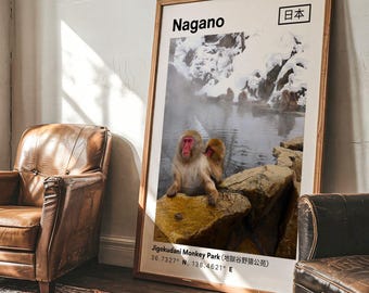 Jigokudani Japanese Snow Monkeys — Travel Photography Print | Japan Wildlife Wall Art