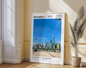 Shanghai Skyline from The Bund — Travel Photography Print | China Cityscape Wall Art
