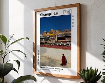Shangri-La, China (The Monk) — Travel Photography Print (Premium Semi-Glossy Paper Poster)