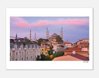 Blue Mosque, Istanbul – Travel Photography Print | Rooftop City View