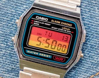 Custom Casio A158 "Arizona Sunset" Mod | Classic Edition | Retro Digital Watch | Stainless Steel Band
