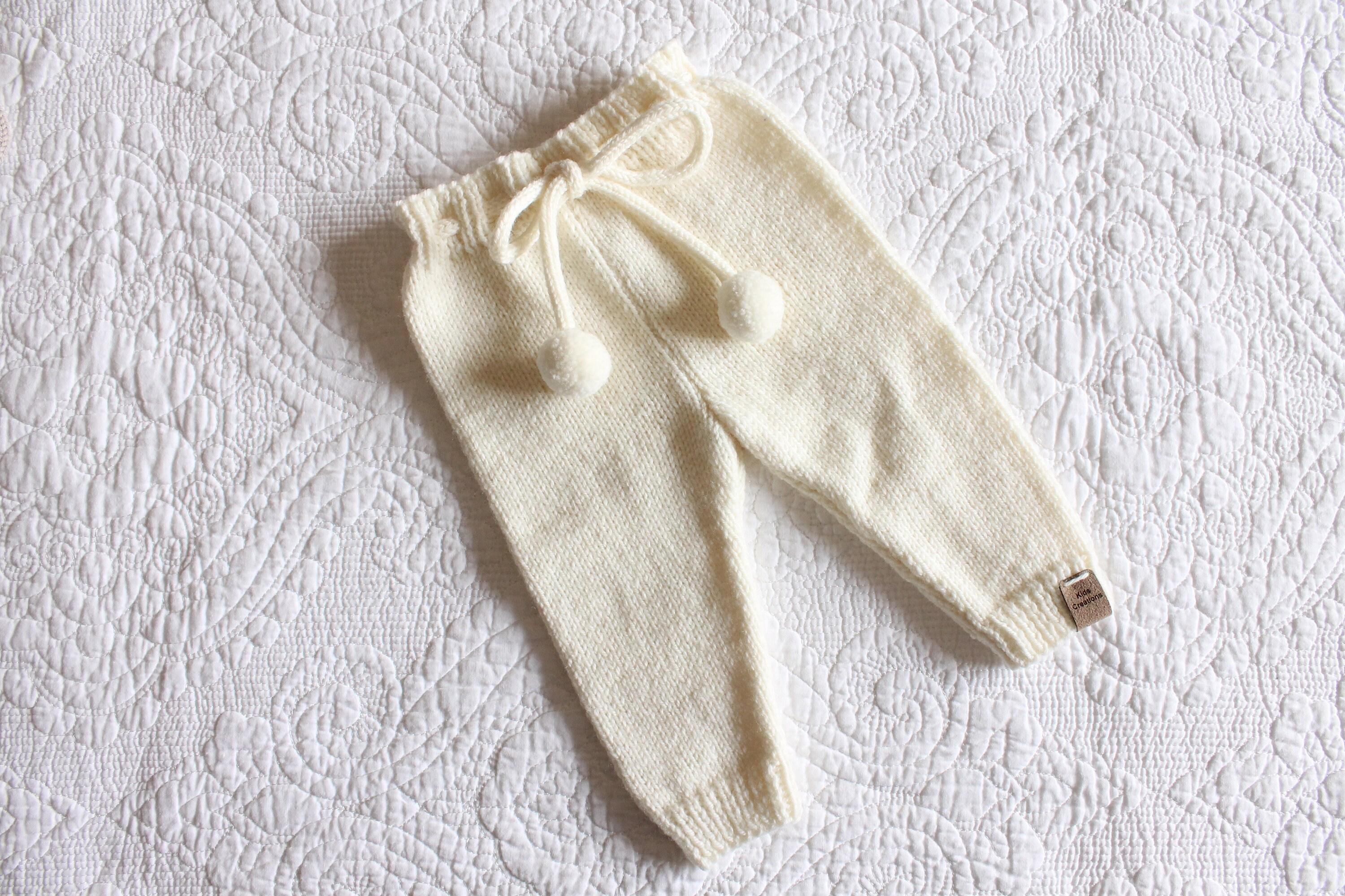 Nina Wool Cashmere Joggers (Parchment) - Milk Boutique