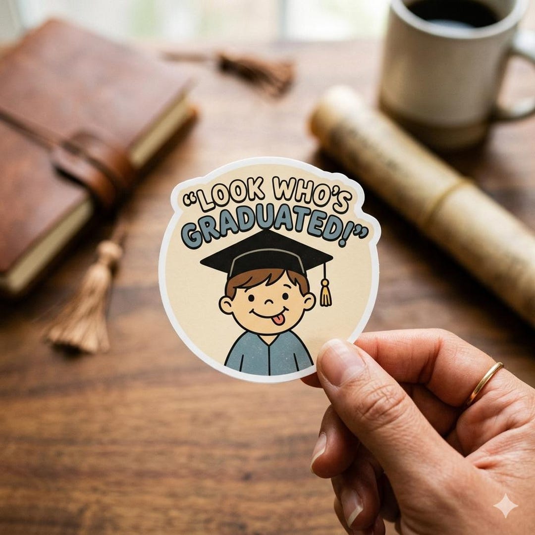 Graduate Photo Sticker Custom Graduation Photo Sticker, Graduation Favor Photo Decal ...